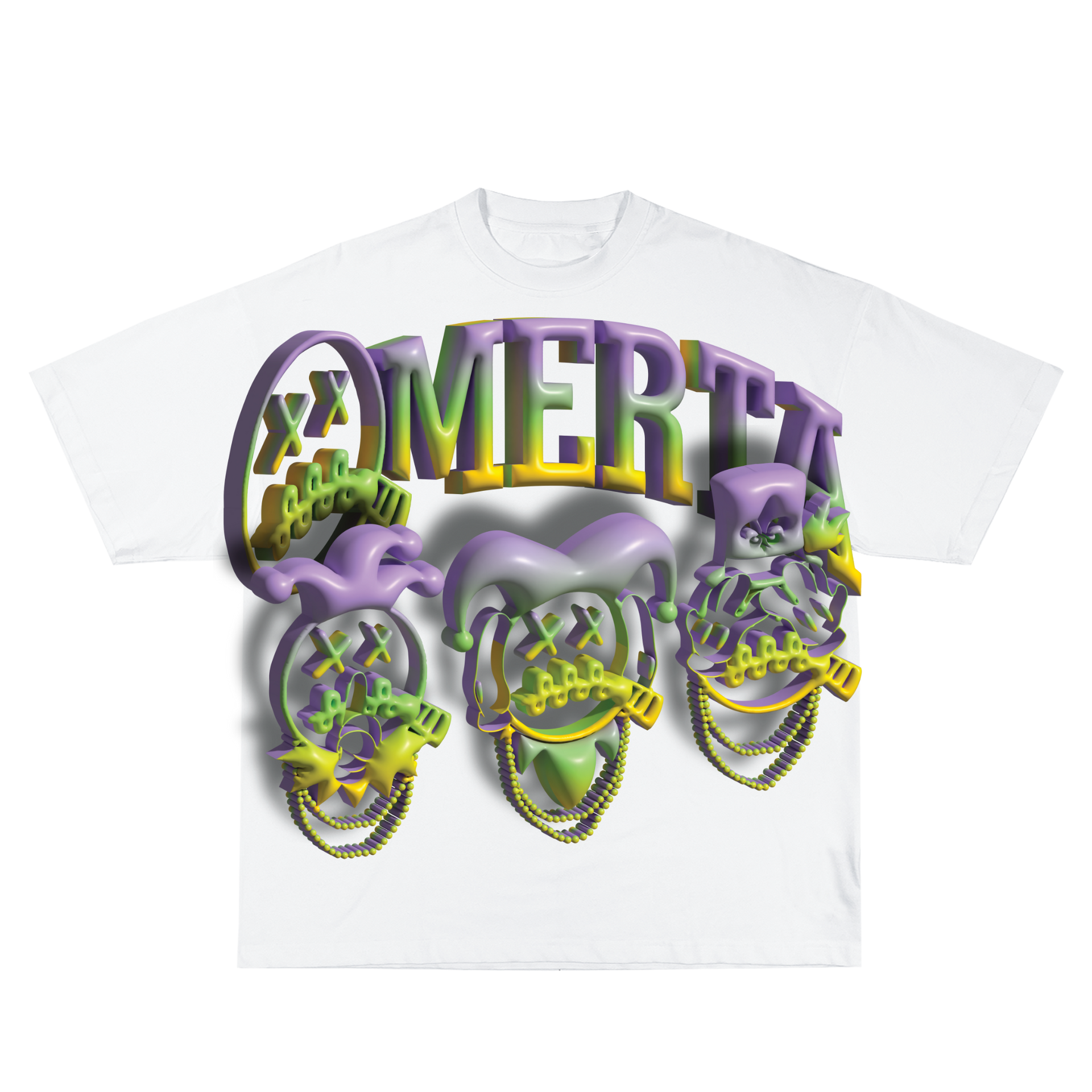 Omerta Smiley Mardi Gras 2024 T-Shirt (LIMITED)
